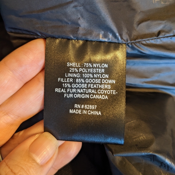 Triple F.A.T Goose Down Colburn Puffer Parka Jacket in Navy Blue Size Small NWT - Picture 15 of 16